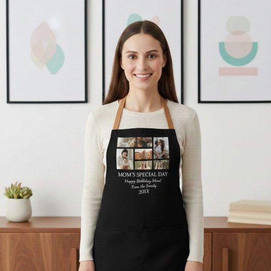 Aprons Birthday Photo Collage, Modern Mother Gift  Schürze
