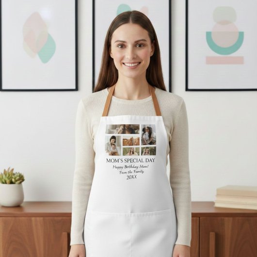 Aprons Birthday Photo Collage, Modern Mother Gift Schürze