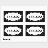 APRS-Frequenz 144.390 Amateurfunksender Rechteckiger Aufkleber (Blatt)