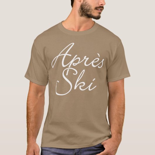 AprsSki Weißer Wintersport lustig T-Shirt (Vorderseite)