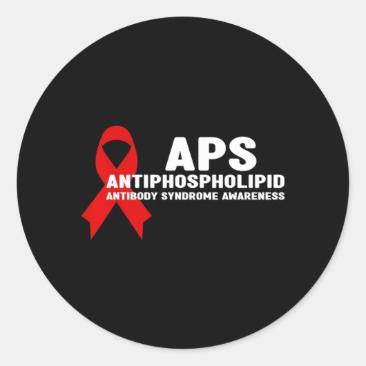 APS Antiphospholipid-Antikörper-Syndrom-Bewusstsei Runder Aufkleber (Vorderseite)