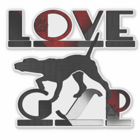 (APS) Deutsch Kurzhaar-Aufkleber Aufkleber (Vorderseite)