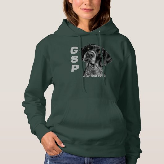 APS Deutscher Kurzer Hasenpointer Dog Mama Vater B Hoodie (Vorderseite)