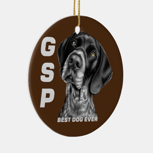 APS Deutscher Kurzer Hasenpointer Dog Mama Vater B Keramik Ornament (Rechts)