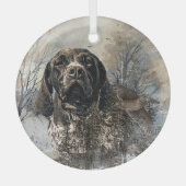 APS, Deutscher Kurzzeitiger Zeiger Ornament Aus Glas (Vorderseite)