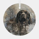 APS, Deutscher Kurzzeitiger Zeiger Ornament Aus Glas (Rückseite)