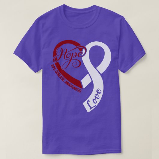 APS Disease Awareness HPeople Liebe Herz Ribbon Ha T-Shirt (Design vorne)
