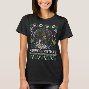 APS Hund Ugly Christmas Sweater Deutscher Kurzhaar T-Shirt