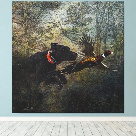 APS, Jagdfasan Leinwanddruck (Insitu (Holzboden))