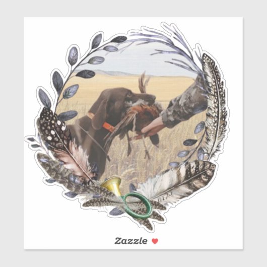 APS, Partner eines Jägers vor Ort Aufkleber (Blatt)