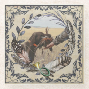 APS, Partner eines Jägers vor Ort Glasuntersetzer