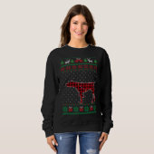 APS Red Kariert Buffalo Funny Ugly Christmas Sweat Sweatshirt (Vorne ganz)
