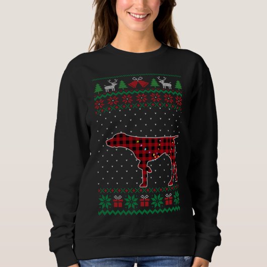 APS Red Kariert Buffalo Funny Ugly Christmas Sweat Sweatshirt (Vorderseite)