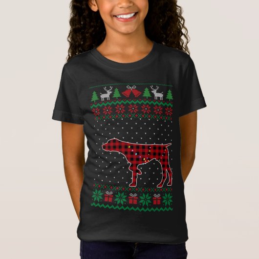 APS Red Kariert Buffalo Funny Ugly Christmas Sweat T-Shirt (Vorderseite)