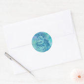 Apsara Blue Runder Aufkleber (Umschlag)