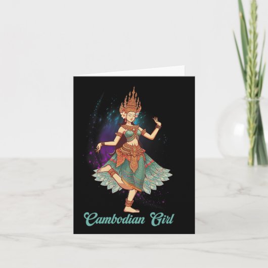 Apsara Dancing Cambodian Dance Khmer Queen Cambodi Karte (Vorderseite)