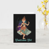 Apsara Dancing Cambodian Dance Khmer Queen Cambodi Karte (Gelbe Blume)