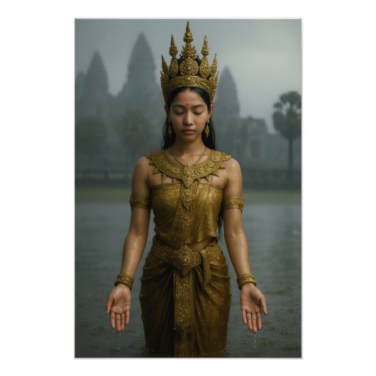 Apsara im Regen Fotodruck (Vorne)