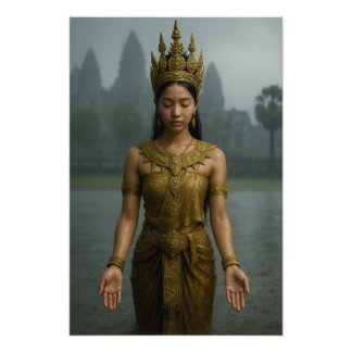 Apsara in the Rain Fotodruck