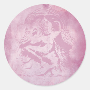 Apsara Pink Runder Aufkleber
