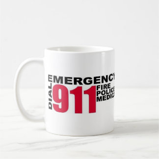 APSD und wählen 9-1-1 Logos Kaffeetasse