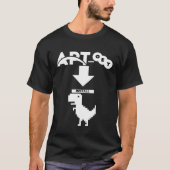 APT Get install DINO Dinosaur Computer Programmer  T-Shirt (Vorderseite)