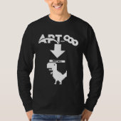 APT Get install DINO Dinosaur Computer Programmer  T-Shirt (Vorderseite)