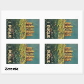 Apulien (Apulien) Rechteckiger Aufkleber (Blatt)