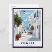 Apulien, Italien: Ein Retro Postkarte (Vorne/Hinten)