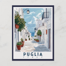 Apulien, Italien: Ein Retro Postkarte