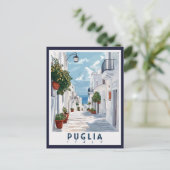 Apulien, Italien: Ein Retro Postkarte (Stehend Vorderseite)