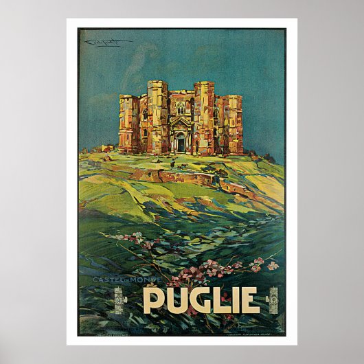 Apulien, Italien Vintage Travel Poster (Vorne)