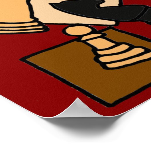 AQ - Abstrakt Art Schach Board Poster (Ecke)