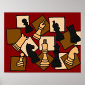 AQ - Abstrakt Art Schach Board Poster (Vorne)