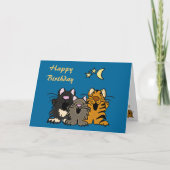 AQ- Cats Singing Birthday Card Karte (Vorderseite)