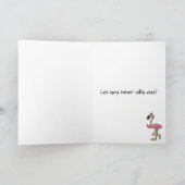 AQ - Funny Flamingo Birthday Card Karte (Innenseite)