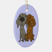 AQ-, Weimaraner und Zeiger-Verzierung Keramikornament (Rechts)