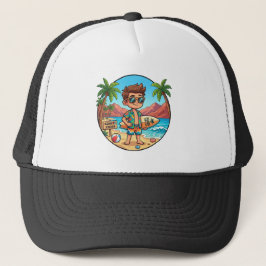 Aqaba Jordan Sommerurlaub Junge Surfer Trucker Hau Truckerkappe