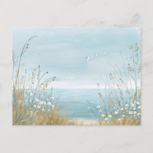 Aqaurell Illustration Strand Landschaft pastell  Postkarte