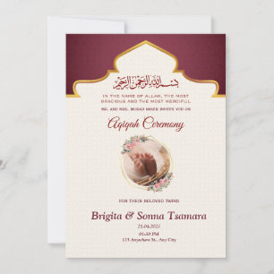 aqeeqah Einladung zu Zwillingen