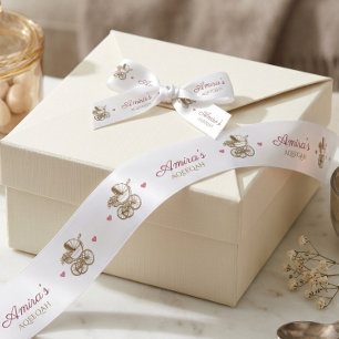 Aqeeqah personalisiertes Band Vintage-Baby-Kutsche Satinband