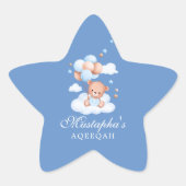 Aqiqah Baby Boy Star Sticker (Vorderseite)