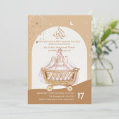 Aqiqah Einladung Kindernahrung Zeremonie Personali (Stehend Vorderseite)