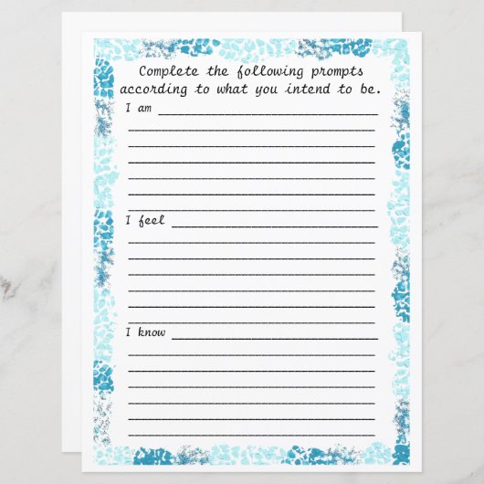 Aqua Abstrakt Frame, ich glaube, ich kenne Schreib (Vorne/Hinten)