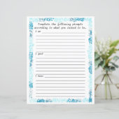 Aqua Abstrakt Frame, ich glaube, ich kenne Schreib (Stehend Vorderseite)