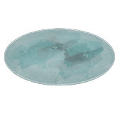 Aqua Abstrakt Schneidebrett (Ecke)