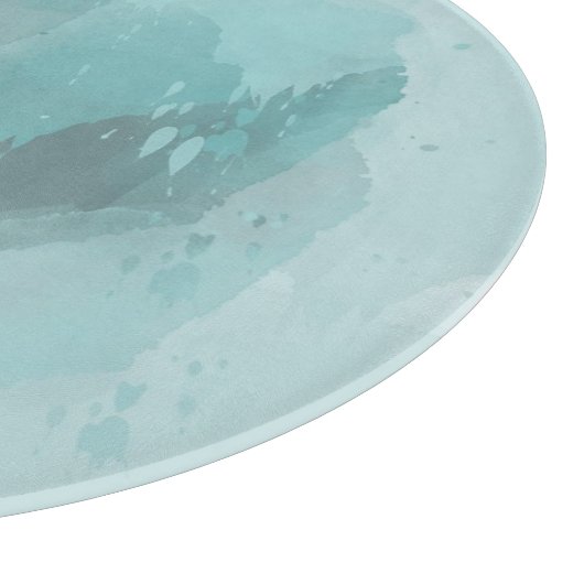Aqua Abstrakt Schneidebrett (Ecke)