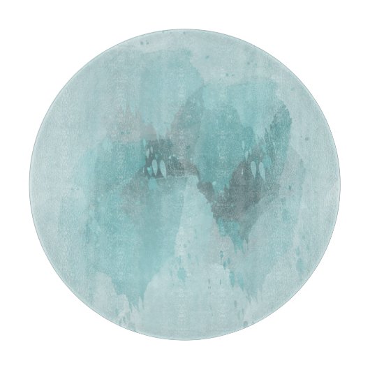 Aqua Abstrakt Schneidebrett (Vorderseite)