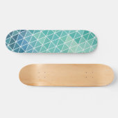 Aqua-abstrakte Dreiecke Skateboard (Horizontal)
