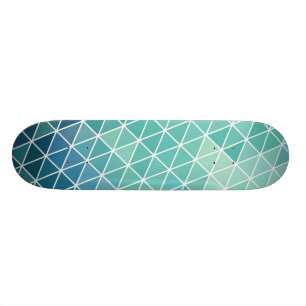 Aqua-abstrakte Dreiecke Skateboard